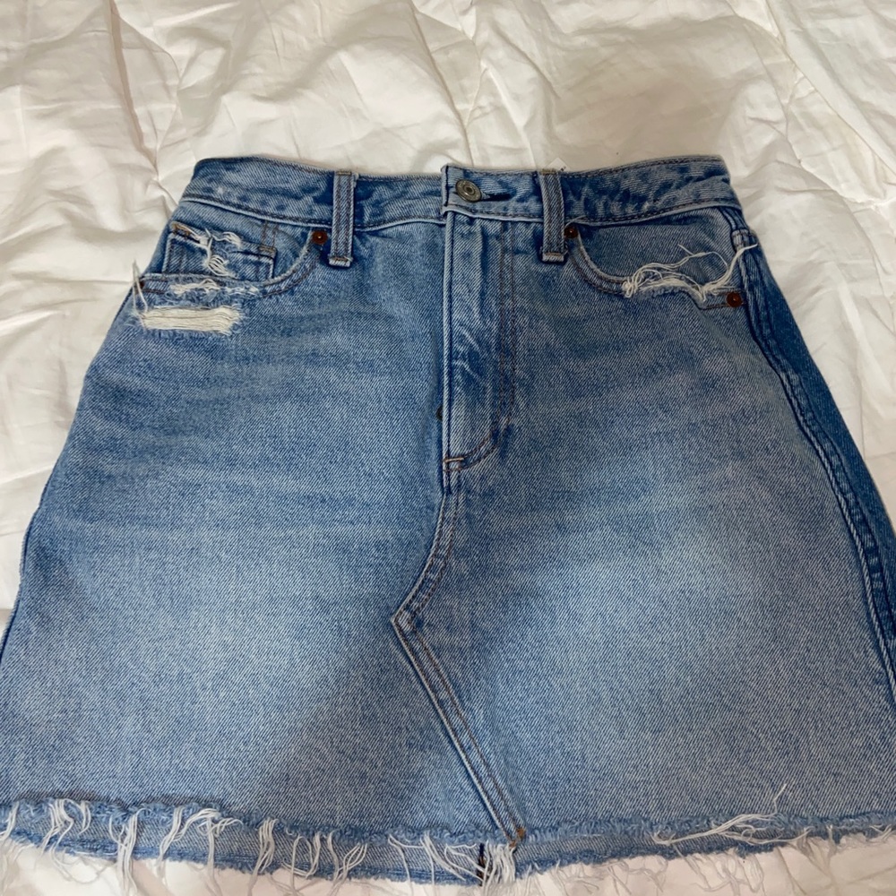 abercrombie jean skirt